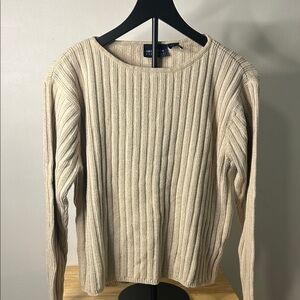 Liz Claiborne Cream Ribbed Women's Sweater